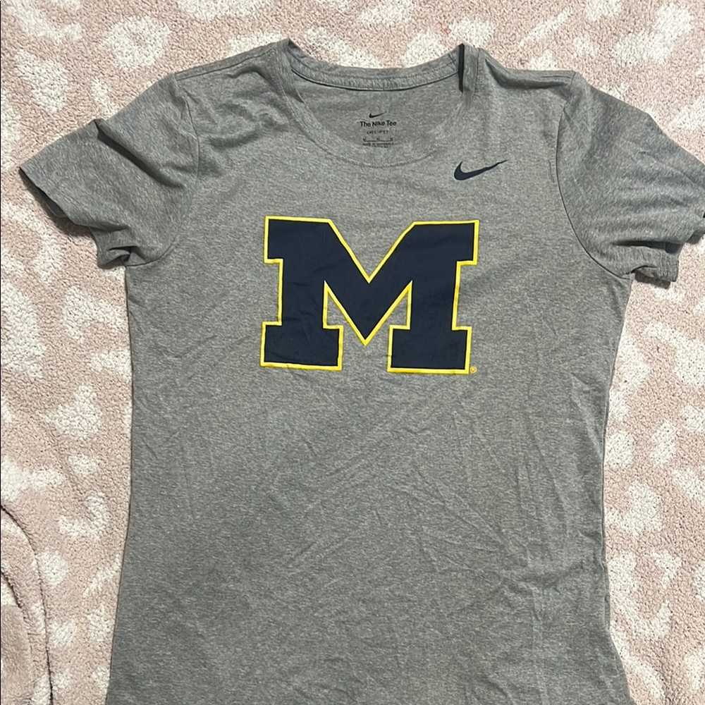 Nike Gray Dri-Fit with U Michigan Logo